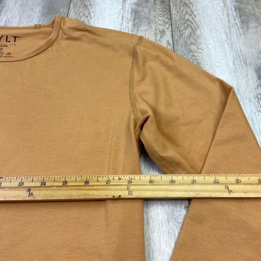 BYLT Drop Cut Shirt Mens Medium Brown L/S Long Sleeve Gym Performance Men - Picture 4 of 9